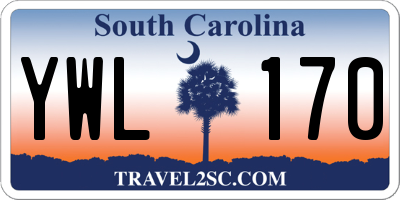SC license plate YWL170