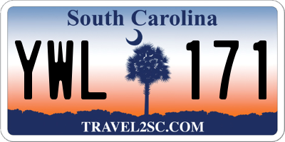 SC license plate YWL171