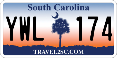 SC license plate YWL174