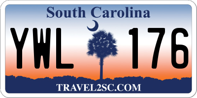 SC license plate YWL176