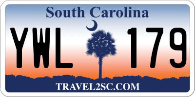 SC license plate YWL179