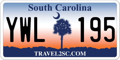 SC license plate YWL195