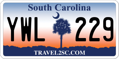 SC license plate YWL229