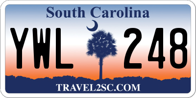 SC license plate YWL248