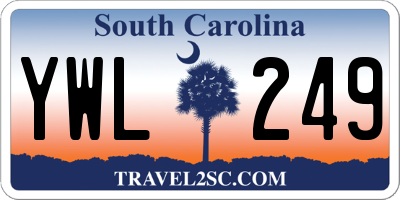SC license plate YWL249