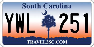 SC license plate YWL251