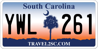 SC license plate YWL261