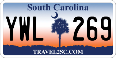 SC license plate YWL269