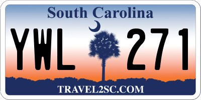 SC license plate YWL271
