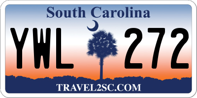 SC license plate YWL272