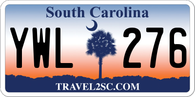 SC license plate YWL276