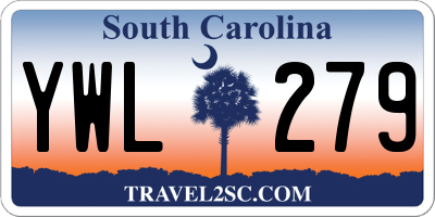 SC license plate YWL279