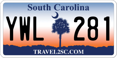 SC license plate YWL281