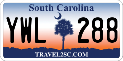 SC license plate YWL288
