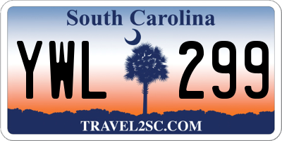SC license plate YWL299