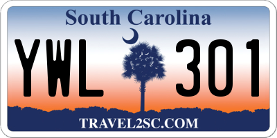 SC license plate YWL301