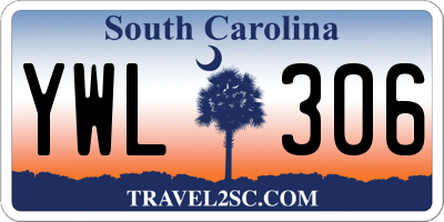 SC license plate YWL306