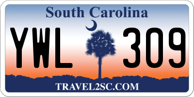 SC license plate YWL309