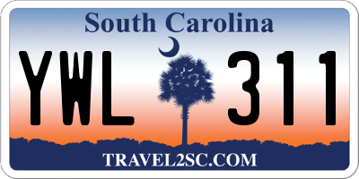 SC license plate YWL311