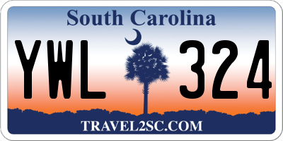 SC license plate YWL324