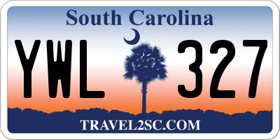 SC license plate YWL327