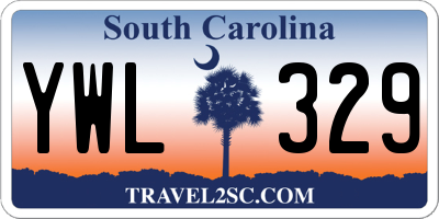 SC license plate YWL329