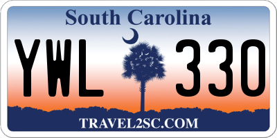 SC license plate YWL330
