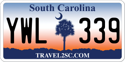 SC license plate YWL339