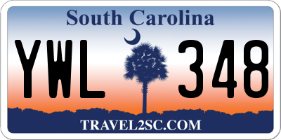 SC license plate YWL348