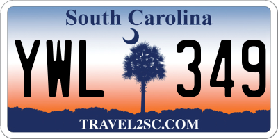 SC license plate YWL349