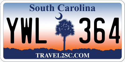 SC license plate YWL364