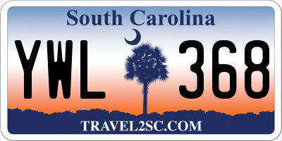 SC license plate YWL368