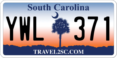SC license plate YWL371