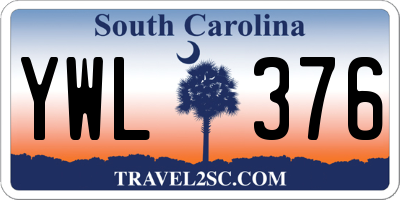 SC license plate YWL376