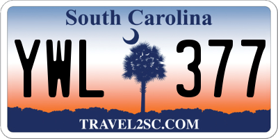 SC license plate YWL377
