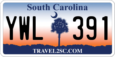 SC license plate YWL391