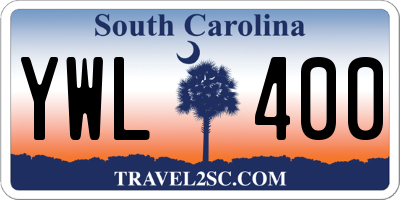 SC license plate YWL400