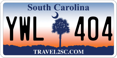 SC license plate YWL404