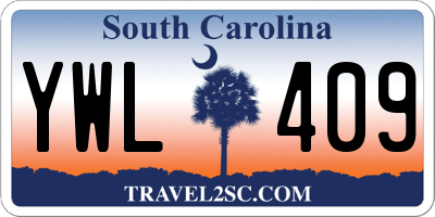 SC license plate YWL409