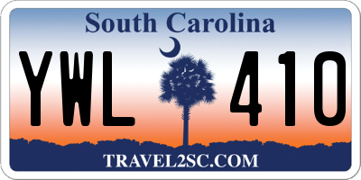 SC license plate YWL410