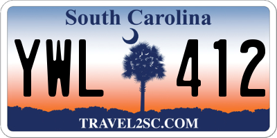 SC license plate YWL412