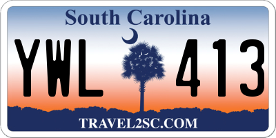 SC license plate YWL413