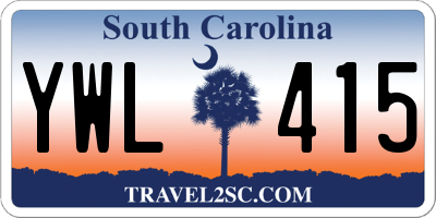SC license plate YWL415