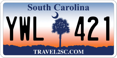 SC license plate YWL421
