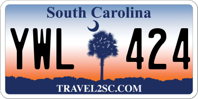 SC license plate YWL424