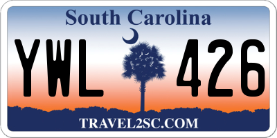 SC license plate YWL426