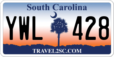 SC license plate YWL428