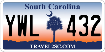 SC license plate YWL432
