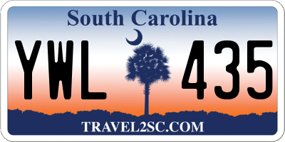 SC license plate YWL435