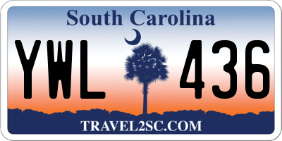 SC license plate YWL436